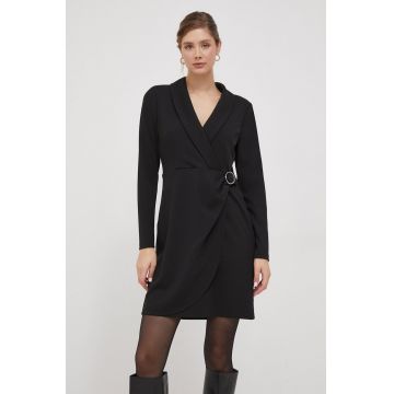 Dkny rochie culoarea negru, mini, drept