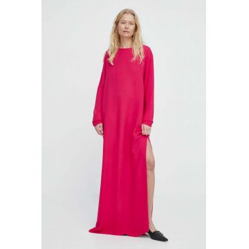 Herskind rochie culoarea roz, maxi, drept