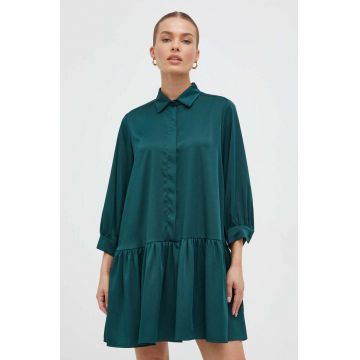 Marella rochie culoarea verde, mini, drept