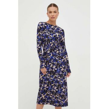 MAX&Co. rochie culoarea albastru marin, midi, evazati