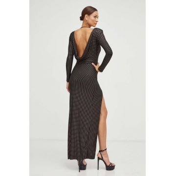 Nissa rochie culoarea negru, maxi, mulata