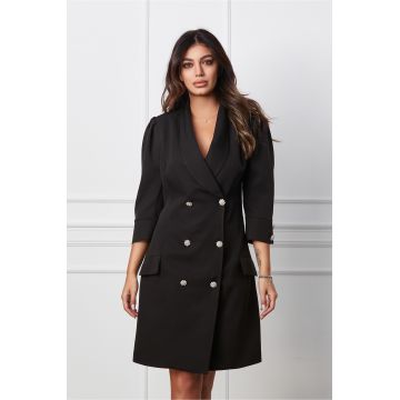 Rochie Janette neagra tip sacou