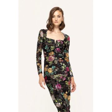 Rochie midi cu model floral