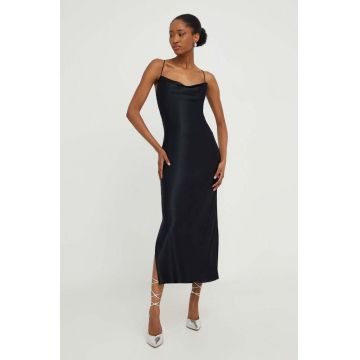 Answear Lab rochie culoarea negru, maxi, mulata