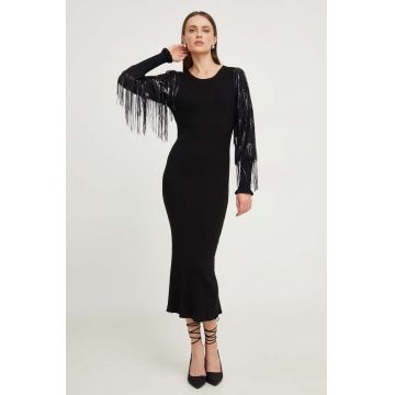 Answear Lab rochie culoarea negru, midi, mulata