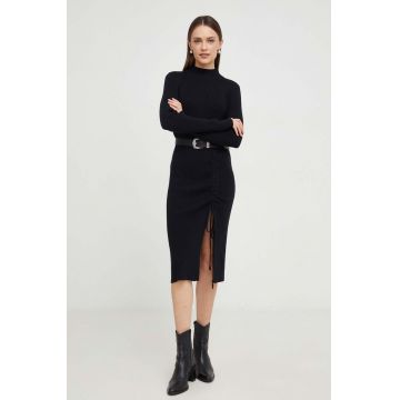 Answear Lab rochie culoarea negru, mini, mulata