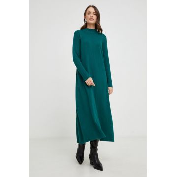 Answear Lab rochie culoarea verde, midi, drept