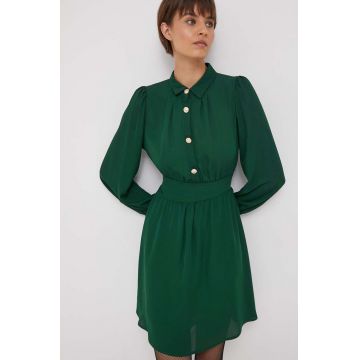 Artigli rochie culoarea verde, mini, evazati