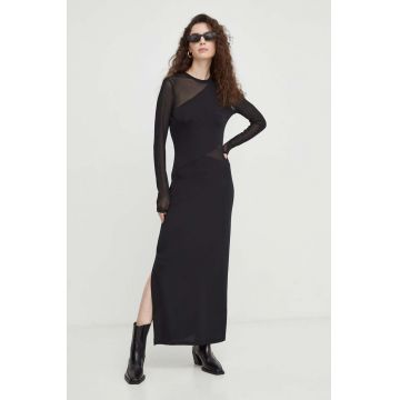 Bruuns Bazaar rochie culoarea negru, maxi, mulata