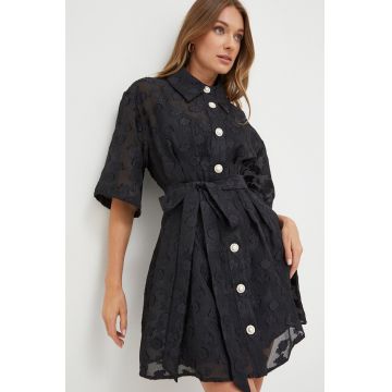 Custommade rochie culoarea negru, mini, drept