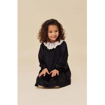 Konges Sløjd rochie bebe culoarea negru, mini, evazati