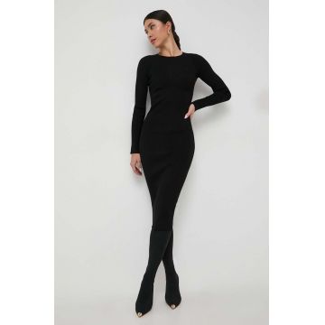 Marella rochie culoarea negru, mini, mulata