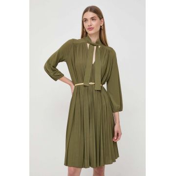 Marella rochie culoarea verde, mini, oversize