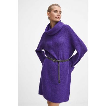 Medicine rochie culoarea violet, midi, drept