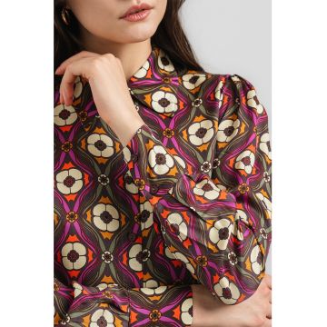 Rochie-camasa cu model floral