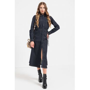 Rochie-camasa evazata din denim