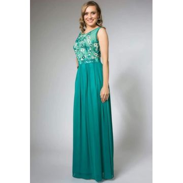 Rochie lunga verde Fany Lux