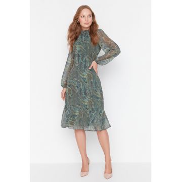 Rochie midi cu model grafic