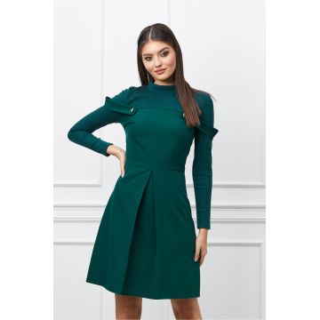 Rochie Moze verde cu bretele