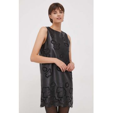 Sisley rochie culoarea negru, mini, drept