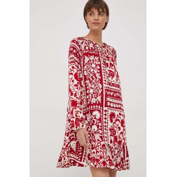 United Colors of Benetton rochie culoarea rosu, mini, drept