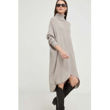 Answear Lab rochie culoarea maro, mini, oversize