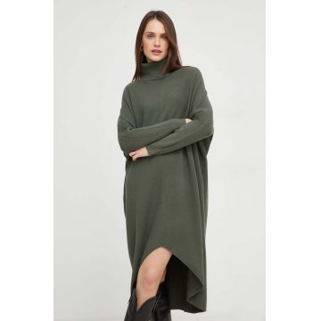 Answear Lab rochie culoarea verde, mini, oversize