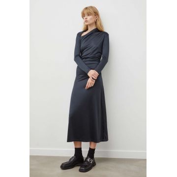 Day Birger et Mikkelsen rochie culoarea negru, maxi, evazati