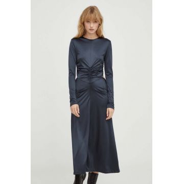 Day Birger et Mikkelsen rochie culoarea negru, maxi, evazati