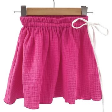 Fustita de vara pentru fete, din muselina, Pink Pop, 104-110 cm (4-5 ani)