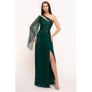 Rochie 552 T68 verde Ginette