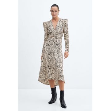 Rochie midi cu umeri dublati Sienno