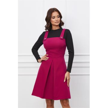 Rochie Moze fucsia cu bretele