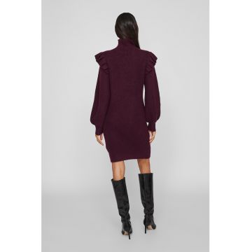 Rochie-pulover mini cu volane