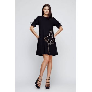 Rochie US5MZ3271 neagra Mizar