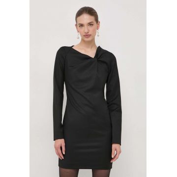 Trussardi rochie culoarea negru, mini, drept