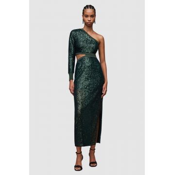 AllSaints rochie Daisy culoarea verde, maxi, drept