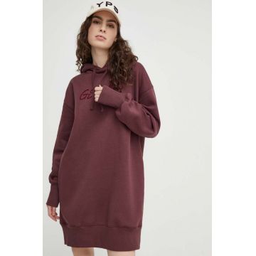 G-Star Raw rochie culoarea bordo, mini, oversize