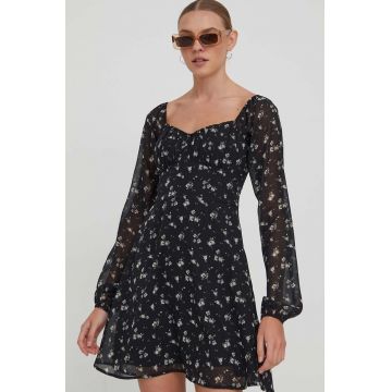 Hollister Co. rochie culoarea negru, mini, evazati