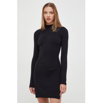 Hollister Co. rochie culoarea negru, mini, mulata