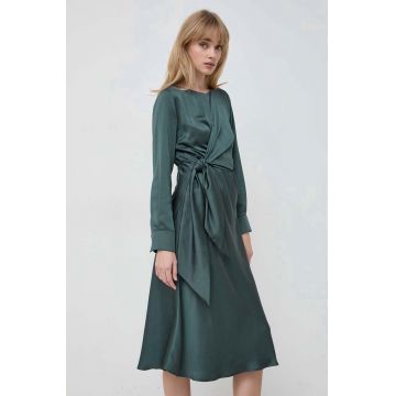 Marella rochie culoarea verde, mini, evazati