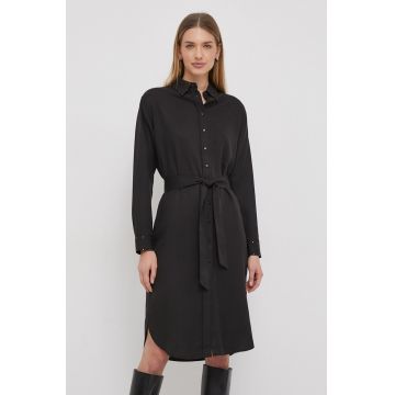 Pepe Jeans rochie AGNES culoarea negru, mini, drept