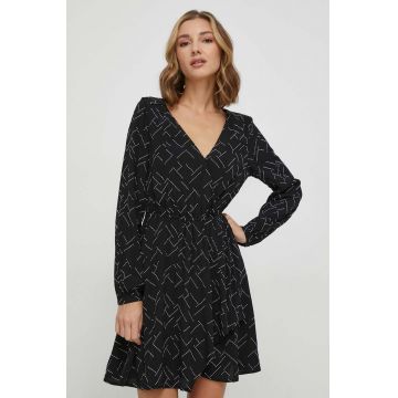 Pepe Jeans rochie AMBER culoarea negru, mini, evazati