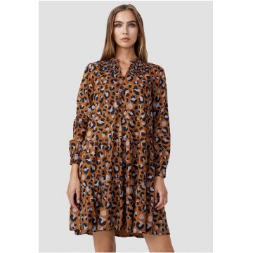 Rochie cu model animal print Kleider Leo 3021