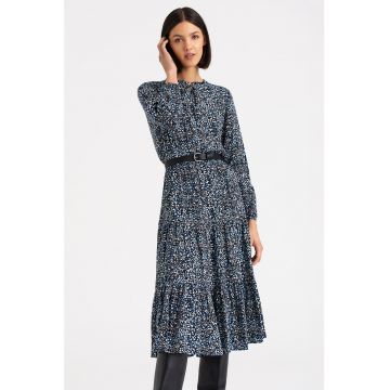 Rochie cu model stratificat si imprimeu floral