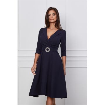 Rochie MBG bleumarin cu catarama