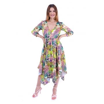 Rochie midi asimetrica