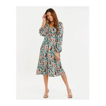 Rochie midi cu maneci bufante Polo 3929