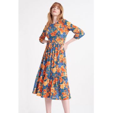 Rochie midi cu model floral