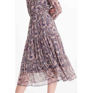 Rochie midi cu model si fronseuri